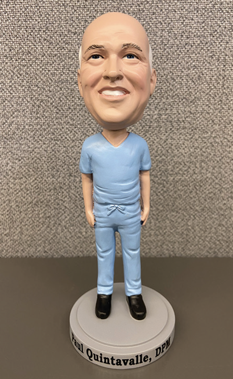 Bobblehead depicting Paul Quintavalle, DPM