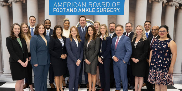 ABFAS President Amberly Paradoa, DPM, D.ABFAS (center), with 2022 Stone Awardees